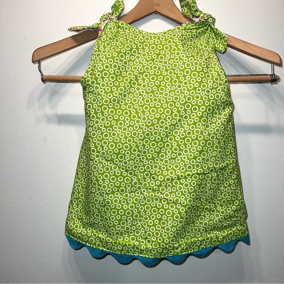 NEW Girl Handmade Color Burst & Green Cotton Reversible Sundress Sz 18 Month - Picture 5 of 5